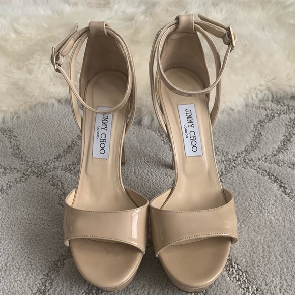 🔥JIMMY CHOO BEIGE HEELS 🥰SOLD🥰 - Picture 1 of 4